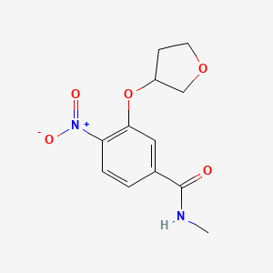 molecular formula C12H14N2O5 B12895762 N-Methyl-4-nitro-3-[(oxolan-3-yl)oxy]benzamide CAS No. 917909-67-2