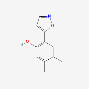 molecular formula C11H11NO2 B12895831 5-(4,5-Dimethyl-2-hydroxyphenyl)isoxazole CAS No. 288844-42-8