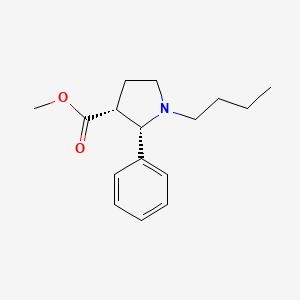 molecular formula C16H23NO2 B12895832 Cis-methyl 1-butyl-2-phenylpyrrolidine-3-carboxylate 