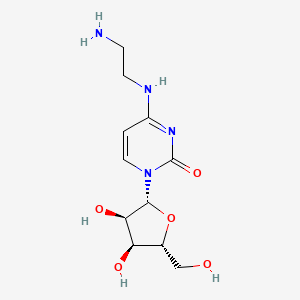 molecular formula C11H18N4O5 B12895873 N-(2-Aminoethyl)cytidine CAS No. 73611-47-9