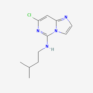 molecular formula C11H15ClN4 B12895880 7-Chloro-N-(3-methylbutyl)imidazo[1,2-c]pyrimidin-5-amine CAS No. 106847-91-0