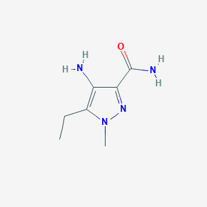 molecular formula C7H12N4O B1289589 4-Amino-5-ethyl-1-methyl-1H-pyrazole-3-carboxylic acid amide CAS No. 247583-80-8
