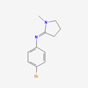 molecular formula C11H13BrN2 B12895901 2-(4-Bromophenylimino)-1-methylpyrrolidine CAS No. 74039-32-0