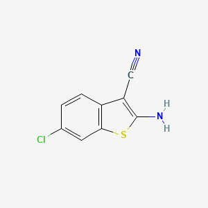 molecular formula C9H5ClN2S B1289592 2-Amino-6-chlorobenzo[b]thiophene-3-carbonitrile CAS No. 221061-10-5