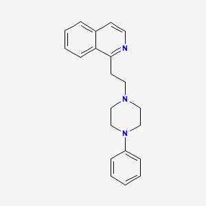 molecular formula C21H23N3 B12895930 Isoquinoline, 1-(2-(4-phenyl-1-piperazinyl)ethyl)- CAS No. 126921-46-8