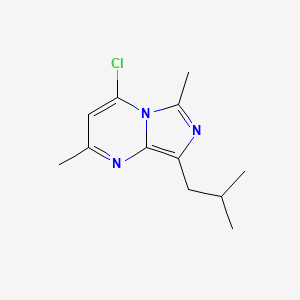 molecular formula C12H16ClN3 B12895949 4-Chloro-2,6-dimethyl-8-(2-methylpropyl)imidazo[1,5-a]pyrimidine CAS No. 88875-11-0