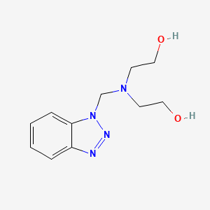 molecular formula C11H16N4O2 B12895960 Ethanol, 2,2'-[(1H-benzotriazol-1-ylmethyl)imino]bis- CAS No. 61691-97-2