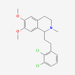 molecular formula C20H23Cl2NO2 B12895977 1-(2,3-Dichlorophenethyl)-2-methyl-6,7-dimethoxy-1,2,3,4-tetrahydroisoquinoline CAS No. 63937-49-5