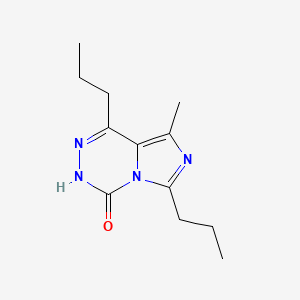 molecular formula C12H18N4O B12896016 8-Methyl-1,6-dipropylimidazo[1,5-d][1,2,4]triazin-4(3H)-one CAS No. 84227-39-4