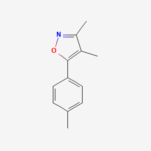 molecular formula C12H13NO B12896027 3,4-Dimethyl-5-(4-methylphenyl)-1,2-oxazole CAS No. 61314-43-0