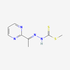 molecular formula C8H10N4S2 B12896034 Methyl 2-(1-(pyrimidin-2-yl)ethylidene)hydrazinecarbodithioate 