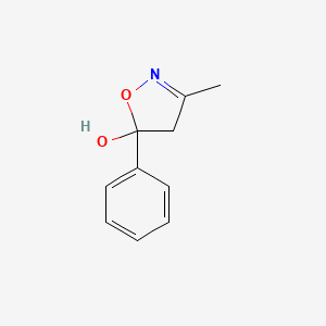 molecular formula C10H11NO2 B12896076 3-Methyl-5-phenyl-4,5-dihydro-1,2-oxazol-5-ol CAS No. 24334-85-8