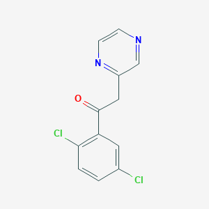 molecular formula C12H8Cl2N2O B12896107 1-(2,5-Dichlorophenyl)-2-(pyrazin-2-yl)ethan-1-one CAS No. 88283-32-3