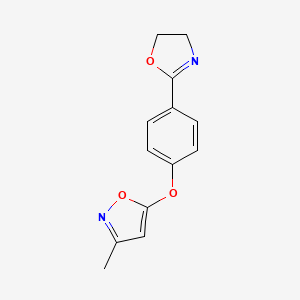 molecular formula C13H12N2O3 B12896116 5-(4-(4,5-Dihydrooxazol-2-yl)phenoxy)-3-methylisoxazole CAS No. 189056-96-0