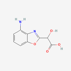 molecular formula C9H8N2O4 B12896137 2-(4-Aminobenzo[d]oxazol-2-yl)-2-hydroxyacetic acid 