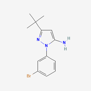 molecular formula C13H16BrN3 B1289614 2-(3-Bromo-phenyl)-5-tert-butyl-2H-pyrazol-3-ylamine CAS No. 872171-45-4
