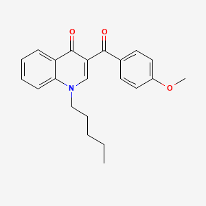 molecular formula C22H23NO3 B12896167 3-(4-Methoxybenzoyl)-1-pentylquinolin-4(1H)-one CAS No. 821004-14-2
