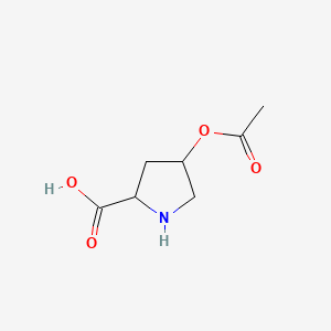 molecular formula C7H11NO4 B12896204 4-(Acetyloxy)proline CAS No. 25323-55-1