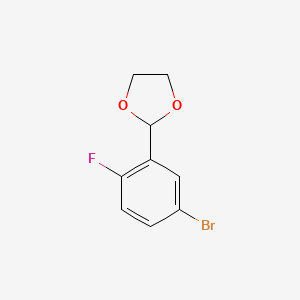 molecular formula C9H8BrFO2 B1289622 2-(5-Bromo-2-fluorophenyl)-1,3-dioxolane CAS No. 679840-30-3