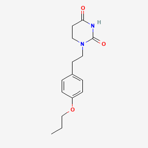 molecular formula C15H20N2O3 B12896264 2,4(1H,3H)-Pyrimidinedione, dihydro-1-(2-(4-propoxyphenyl)ethyl)- CAS No. 88655-19-0