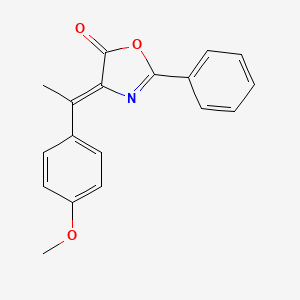 molecular formula C18H15NO3 B12896277 (Z)-4-(1-(4-Methoxyphenyl)ethylidene)-2-phenyloxazol-5(4H)-one 