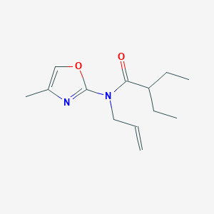 molecular formula C13H20N2O2 B12896290 2-Ethyl-N-(4-methyl-1,3-oxazol-2-yl)-N-(prop-2-en-1-yl)butanamide CAS No. 57068-16-3