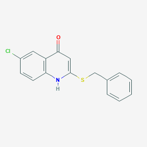 molecular formula C16H12ClNOS B12896297 2-(Benzylthio)-6-chloroquinolin-4(1H)-one CAS No. 625855-89-2
