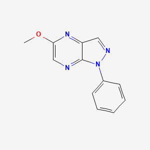molecular formula C12H10N4O B12896304 5-Methoxy-1-phenyl-1H-pyrazolo[3,4-b]pyrazine CAS No. 87595-12-8