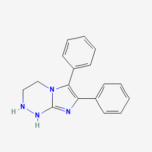 molecular formula C17H16N4 B12896343 6,7-Diphenyl-1,2,3,4-tetrahydroimidazo[2,1-c][1,2,4]triazine CAS No. 55754-05-7