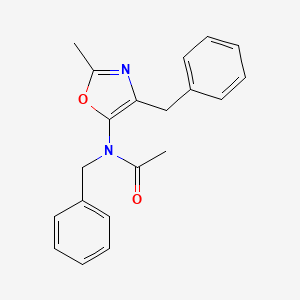 molecular formula C20H20N2O2 B12896347 N-Benzyl-N-(4-benzyl-2-methyl-1,3-oxazol-5-yl)acetamide CAS No. 87783-85-5
