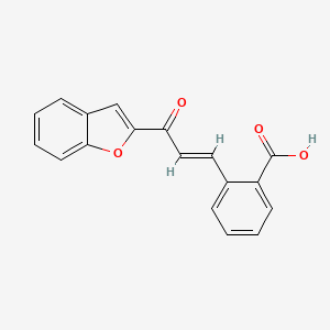 molecular formula C18H12O4 B12896374 2-(3-(Benzofuran-2-yl)-3-oxoprop-1-en-1-yl)benzoic acid 