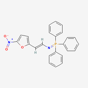 molecular formula C24H19N2O3P B12896382 2-(5-Nitrofuran-2-yl)-N-(triphenylphosphoranylidene)ethenamine 