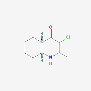 molecular formula C10H14ClNO B12896415 Cis-3-chloro-2-methyl-4a,5,6,7,8,8a-hexahydroquinolin-4-ol 