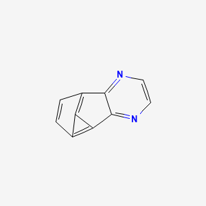 molecular formula C10H4N2 B12896430 Cyclopropa[3,4]pentaleno[1,2-B]pyrazine 