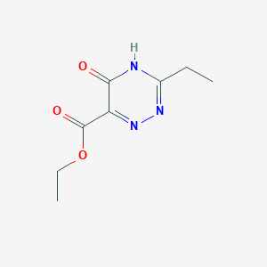 molecular formula C8H11N3O3 B12896441 ethyl 3-ethyl-5-oxo-2H-1,2,4-triazine-6-carboxylate CAS No. 36286-81-4