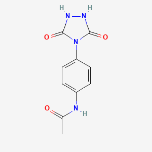 molecular formula C10H10N4O3 B12896454 N-(4-(3,5-Dioxo-1,2,4-triazolidin-4-yl)phenyl)acetamide CAS No. 666829-34-1
