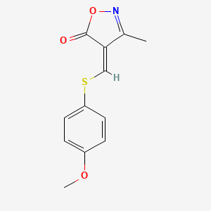 molecular formula C12H11NO3S B12896483 (4Z)-4-[(4-methoxyphenyl)sulfanylmethylidene]-3-methyl-1,2-oxazol-5-one 