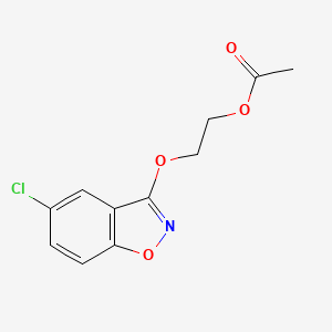 molecular formula C11H10ClNO4 B12896510 2-((5-Chlorobenzo[d]isoxazol-3-yl)oxy)ethyl acetate 