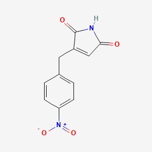 molecular formula C11H8N2O4 B12896556 3-(4-Nitrobenzyl)-1H-pyrrole-2,5-dione 