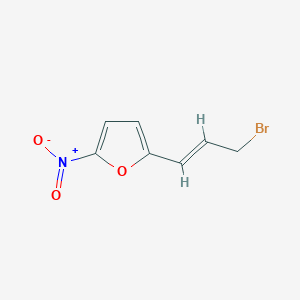 molecular formula C7H6BrNO3 B12896581 2-(3-Bromoprop-1-en-1-yl)-5-nitrofuran 