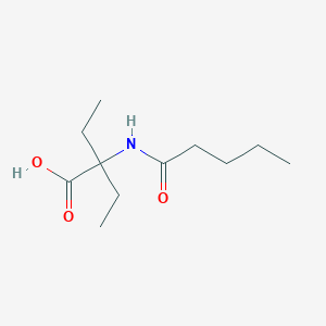 molecular formula C11H21NO3 B128966 2-Ethyl-2-(pentanoylamino)butanoic acid CAS No. 141745-72-4