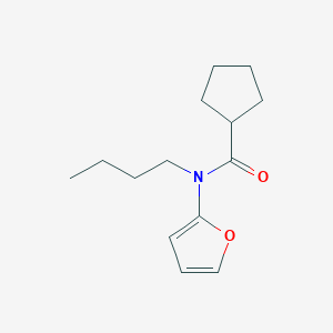 molecular formula C14H21NO2 B12896600 N-Butyl-N-(furan-2-yl)cyclopentanecarboxamide CAS No. 62187-38-6