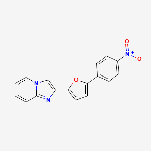 molecular formula C17H11N3O3 B12896652 2-(5-(4-Nitrophenyl)furan-2-yl)imidazo[1,2-a]pyridine CAS No. 53174-14-4