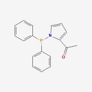 molecular formula C18H16NOP B12896681 Ethanone, 1-[1-(diphenylphosphino)-1H-pyrrol-2-yl]- CAS No. 358640-82-1