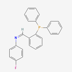 molecular formula C25H19FNP B12896692 N-(2-(Diphenylphosphino)benzylidene)-4-fluoroaniline CAS No. 492442-96-3