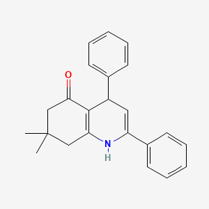molecular formula C23H23NO B12896702 7,7-Dimethyl-2,4-diphenyl-1,4,6,8-tetrahydroquinolin-5-one CAS No. 130716-55-1
