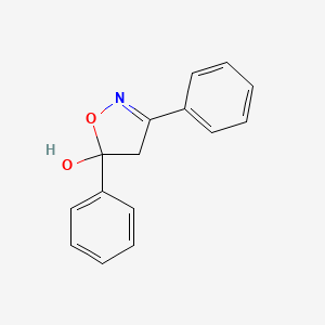 molecular formula C15H13NO2 B12896715 5-Isoxazolol, 4,5-dihydro-3,5-diphenyl- CAS No. 52790-27-9