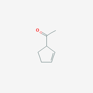 molecular formula C7H10O B12896717 1-(Cyclopent-2-en-1-yl)ethan-1-one CAS No. 73113-00-5