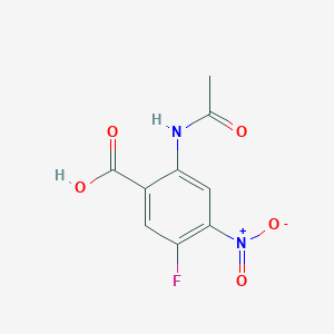 molecular formula C9H7FN2O5 B1289673 2-Acetamido-5-fluoro-4-nitrobenzoic acid CAS No. 273401-28-8