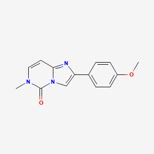 molecular formula C14H13N3O2 B12896740 2-(4-Methoxyphenyl)-6-methylimidazo[1,2-c]pyrimidin-5(6H)-one CAS No. 63803-96-3